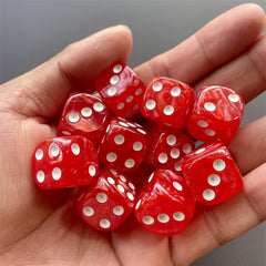 10pc Red Game Dice Set For Board Game Accessories