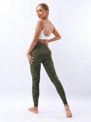 Camouflage Print Yoga Pants High Waist Workout Leggings