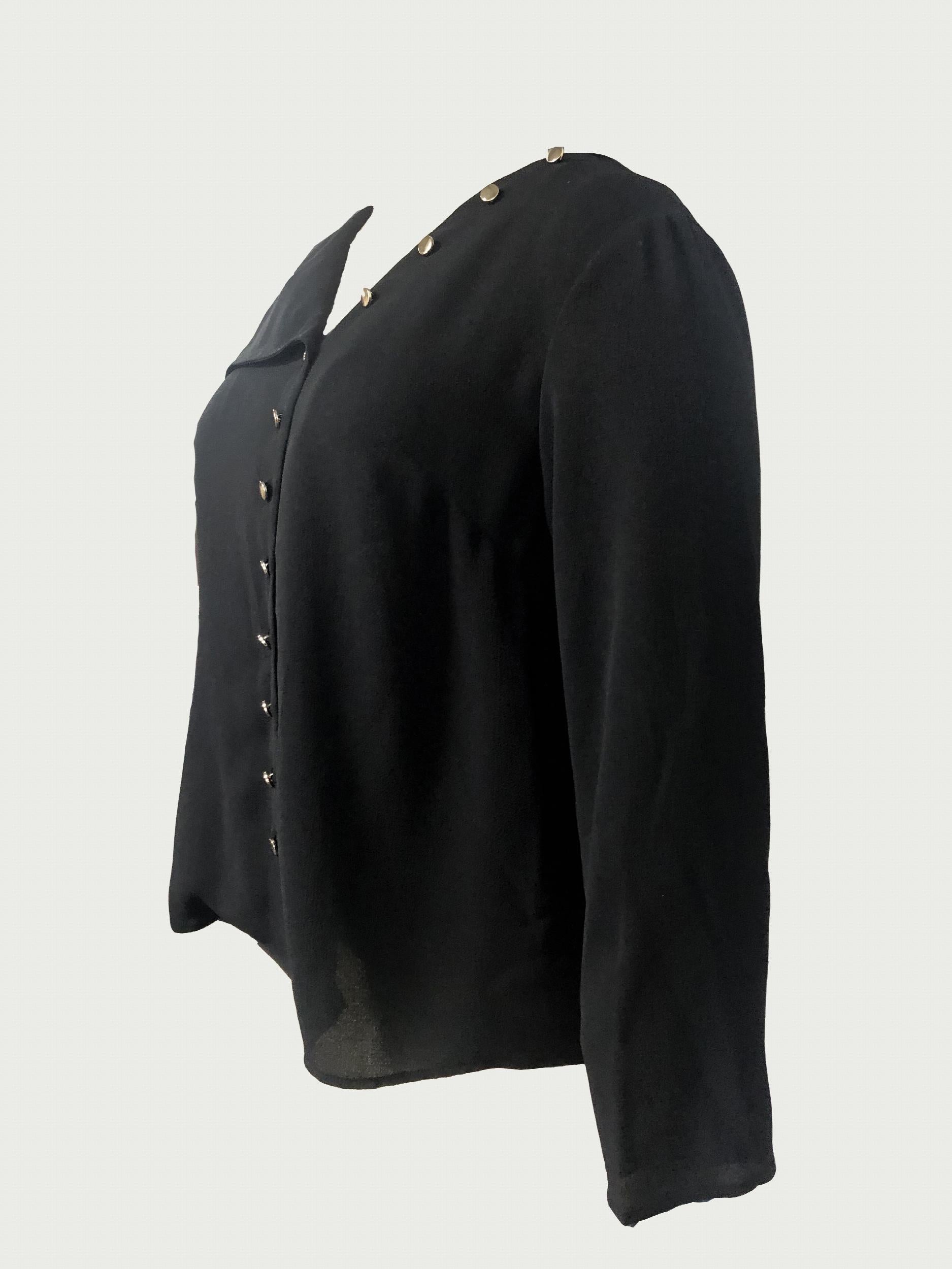 Casual Blouse Women's Plus Solid Button Decor Irregular Neck Long Slee