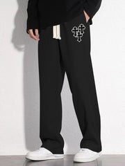Cross Graphic Print Men's Loose Sweatpants Casual Jogger Pants