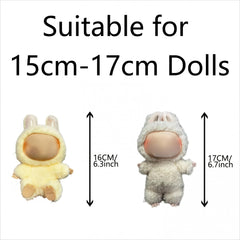 Doll Cosplay Clothes Set - Hat, Work Pants, Headwear, Skirt - Two-Piece Set