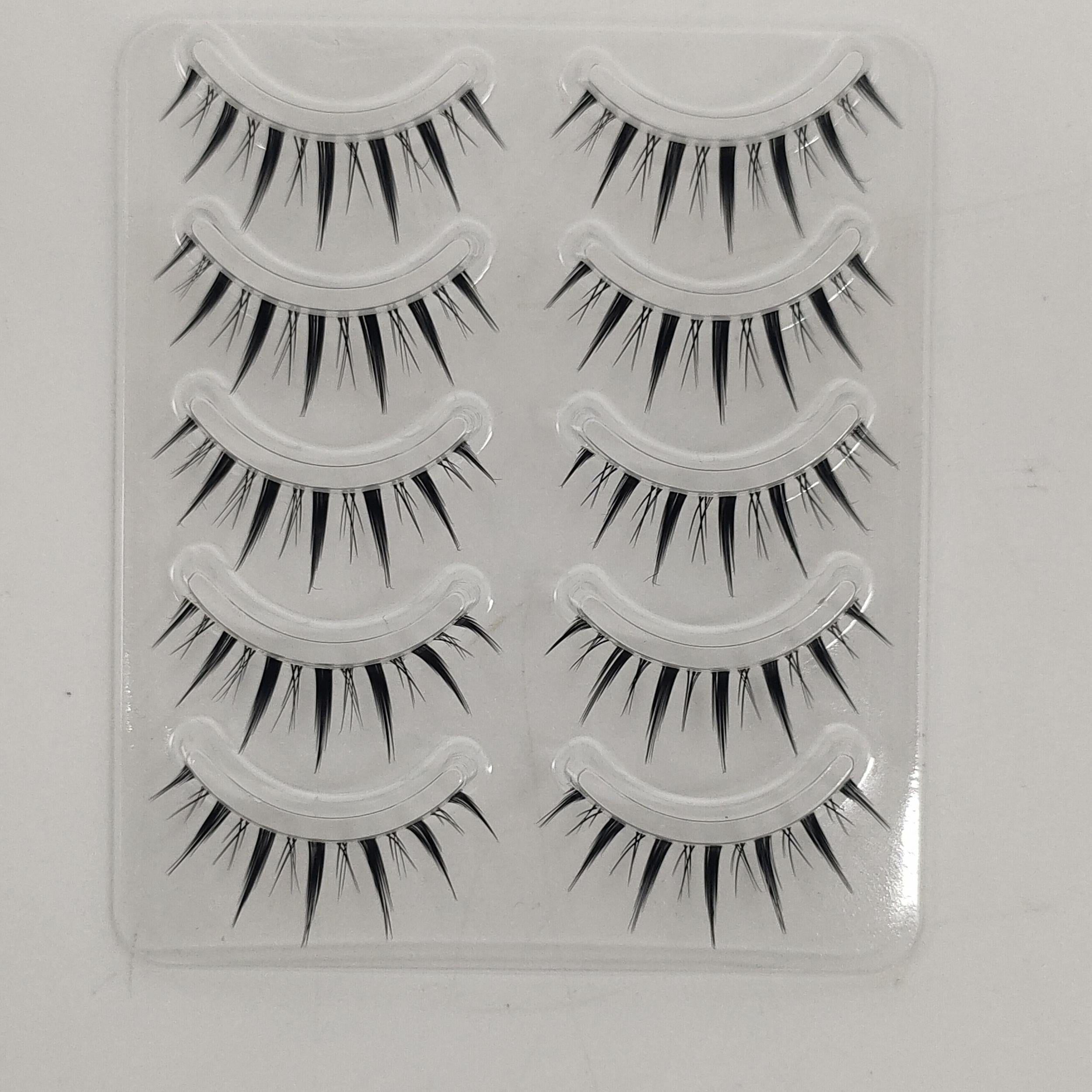 Short Wispy Natural False Eyelashes Reusable Cat Eye Lashes