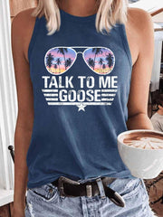 Crew Neck Tank Top Sleeveless Summer Casual Shirt