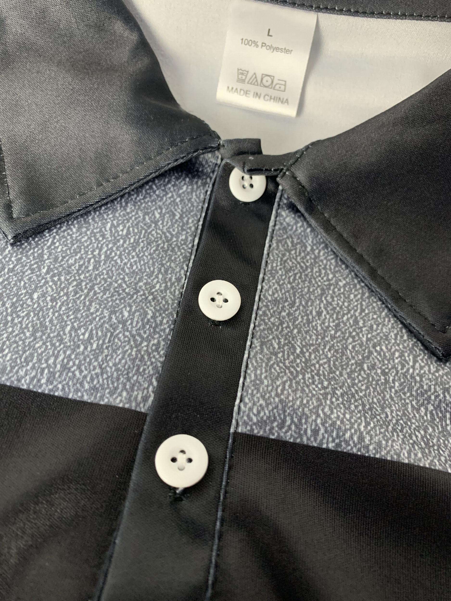 Letter Pattern Men's Block Casual Comfy Custom Fit Shirt
