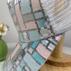 Casual Sequin Mesh Stitching Hat Sun Protection Comfortable Breathable Hat