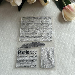 1pc Transparent TPR Silicone Seal Stamp Backgrounds