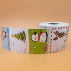 500pcs Christmas Label Santa Claus Self adhesive Paper Label Xmas Birthday Gift