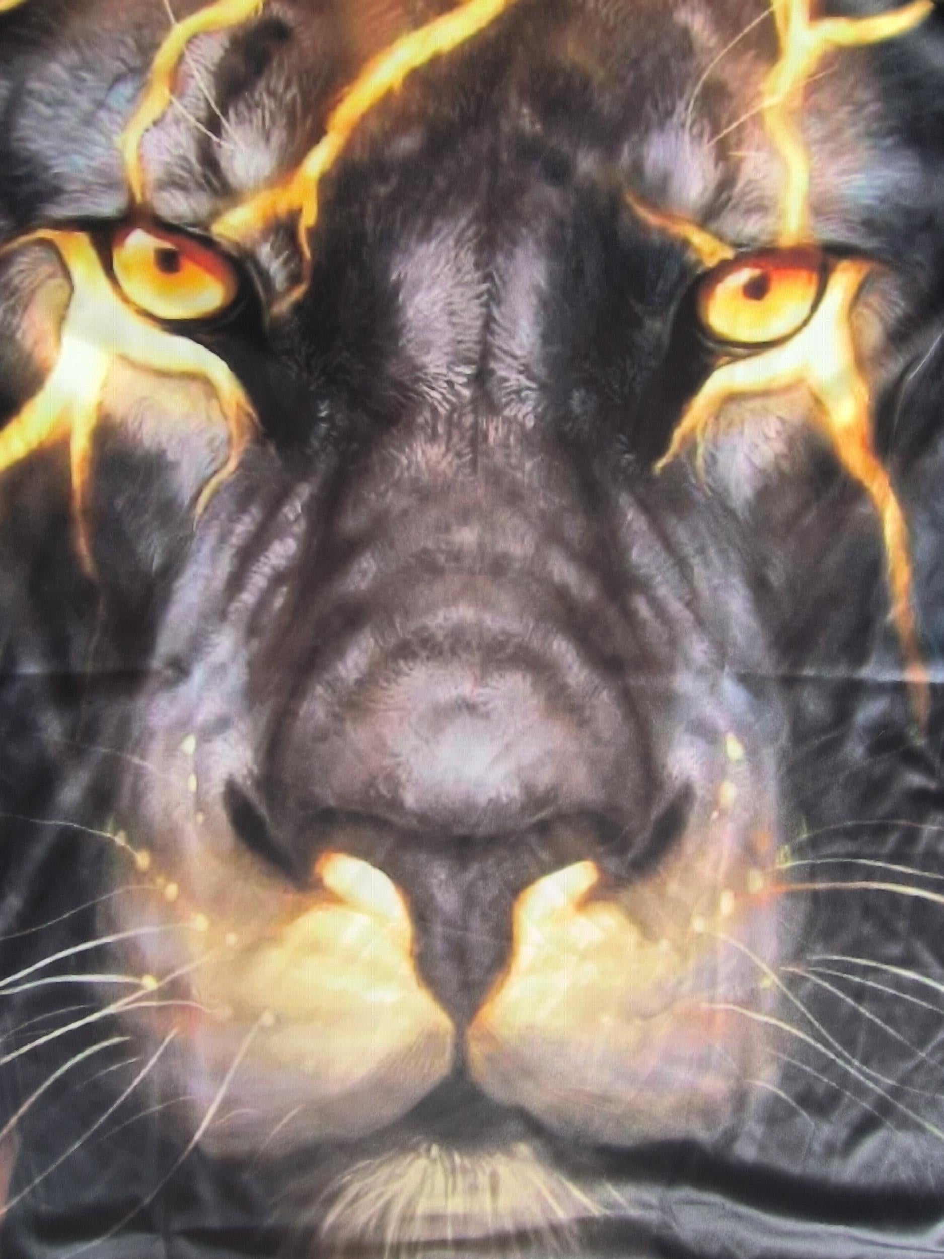 Men's 3D Lion Print T-shirt Crew Neck Tee
