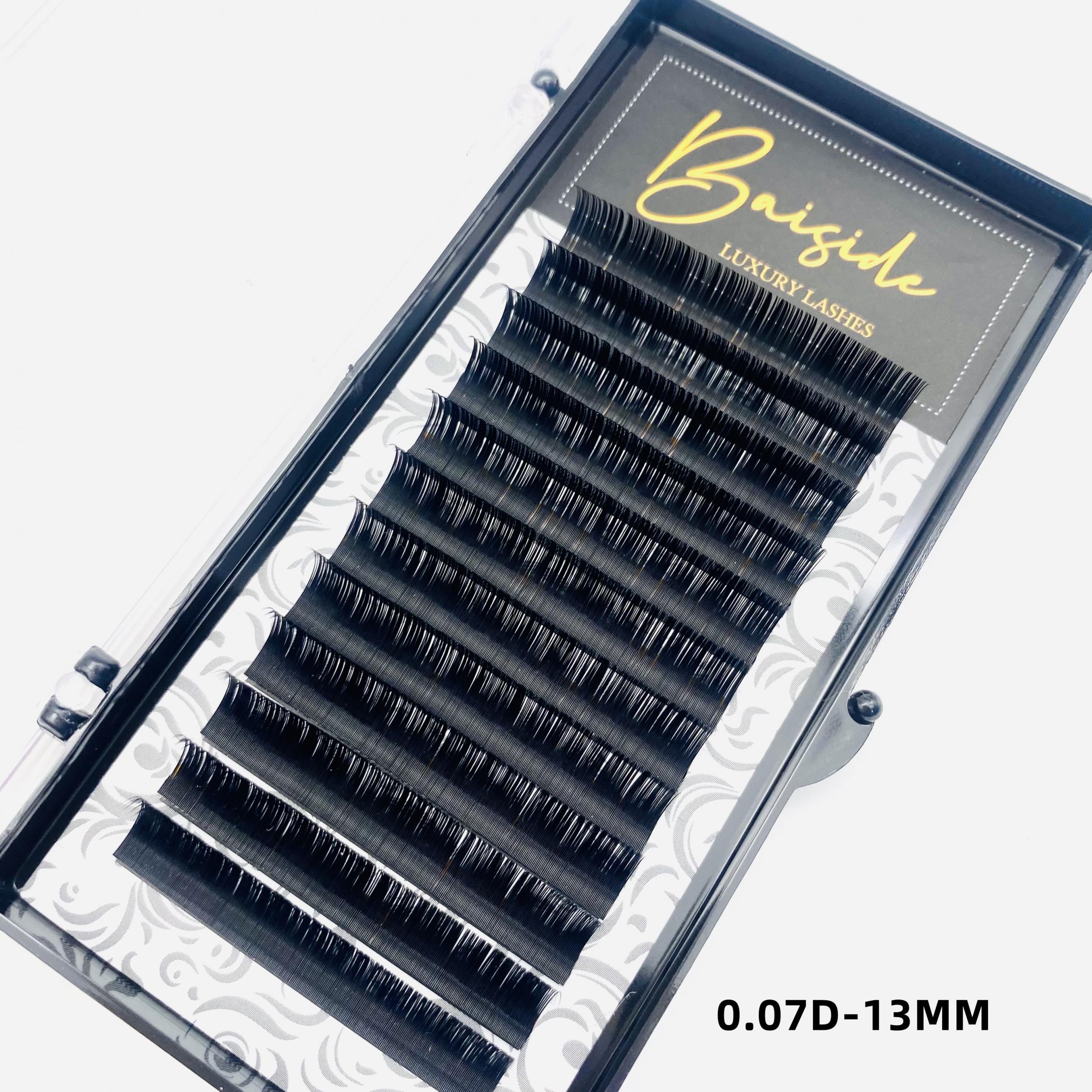 Eyelash Extension Soft Material Silky 0.07 Thickness D Curl 8-15mm