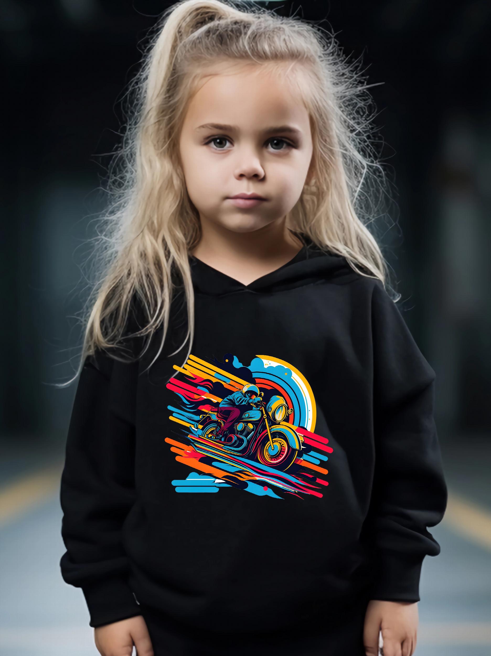 Motor Biker Long Sleeve Hoodie & Sweatpants Set