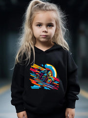 Motor Biker Long Sleeve Hoodie & Sweatpants Set