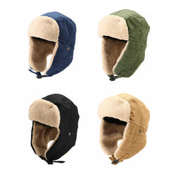 Outdoor Windproof Ear Protection Fleece Lined Warm Hat Men Women