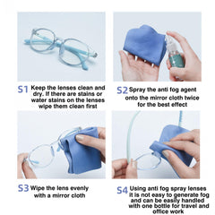 3pcs 30ml Anti-fog Spray for Glasses Cameras Lenses Cleaning Liquid
