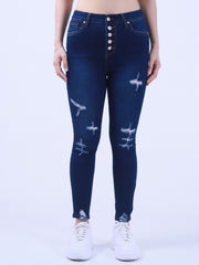 Women's Ripped High Rise Skinny Jeans