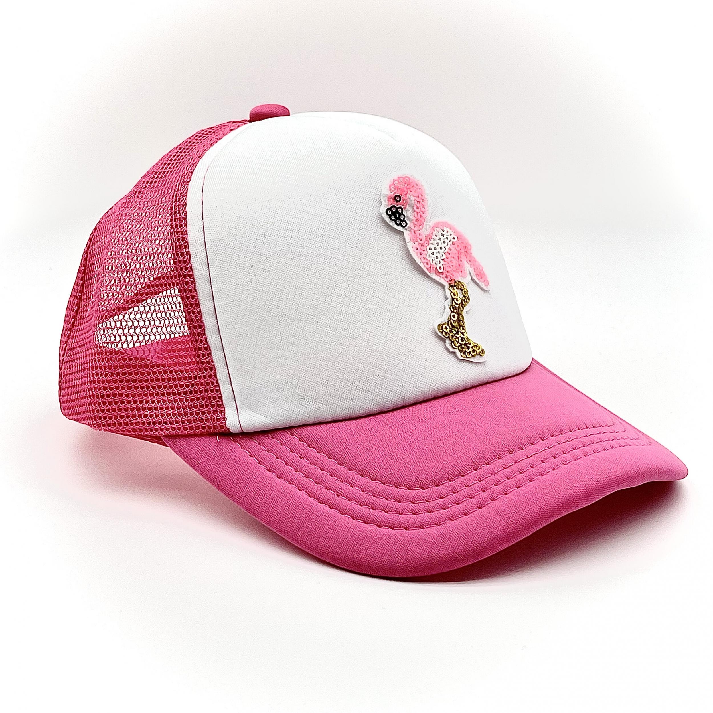 Flamingo Fish Bride Trucker Hat Mesh Breathable Hip Hop Sun Hat Y2K Sports Hat