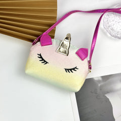 Kids Rainbow Unicorn Crossbody Bag Mini Coin Purse Handbag For Girls