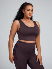 Quick Dry Sweat Absorbing Solid Yoga Sports Bra Women's Plus