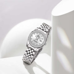 Teenager Steel Belt Butterfly Buckle Quartz Watch