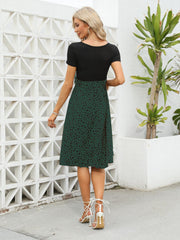 Short Sleeve Polka Dots Dress Casual for Summer & Spring