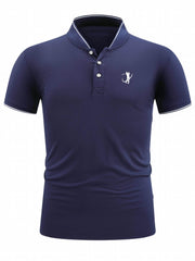Men's Golf Shirt Golfing Print Short Sleeve Breathable Tennis Shirt