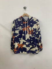 Women's Plus Floral Print Long Sleeve Hoodie With Pockets