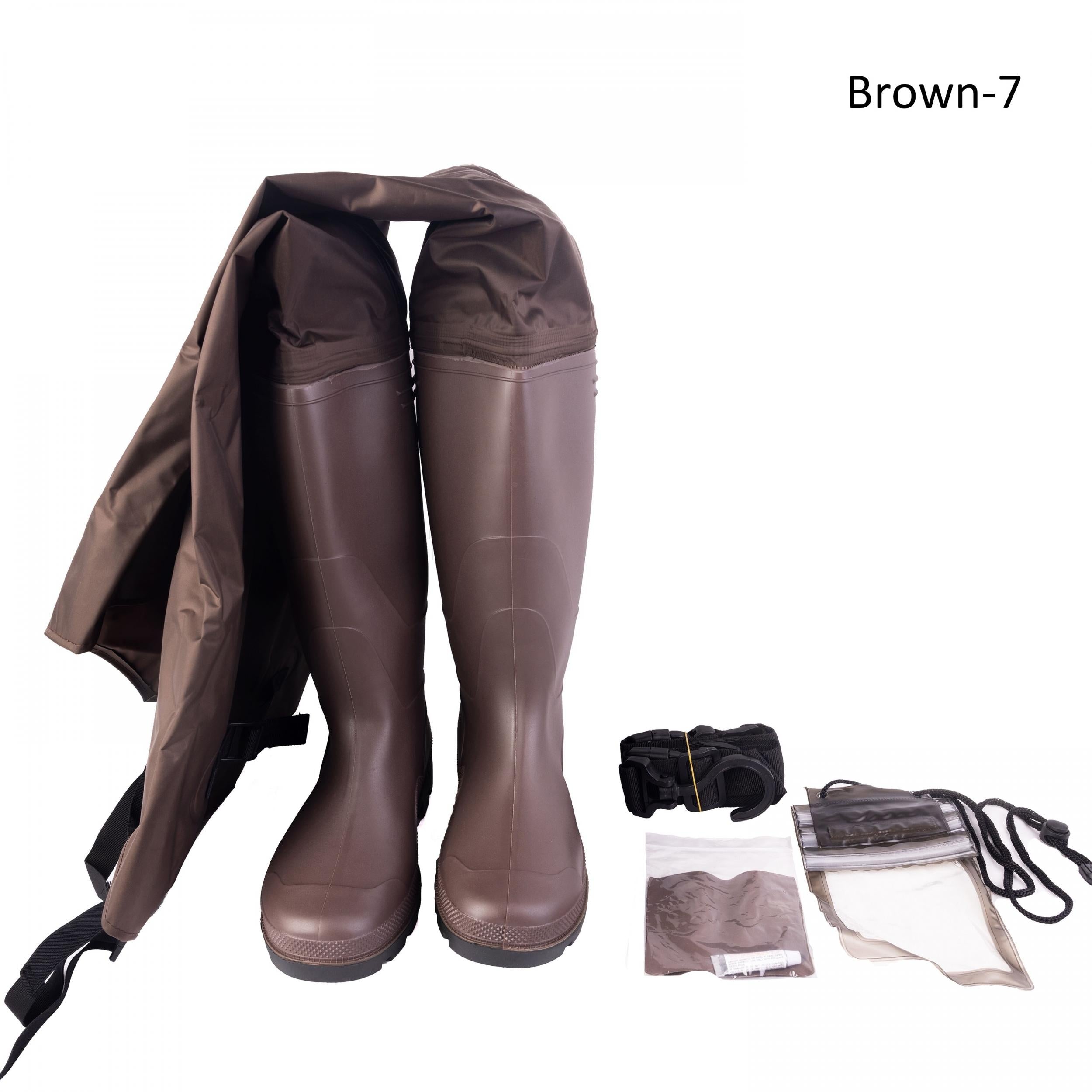 Waterproof Hip Waders Outdoor Fishing Pants Brown