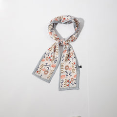 Graphic Flower Neckerchief Long Skinny Scarf Headband Hair Ribbon