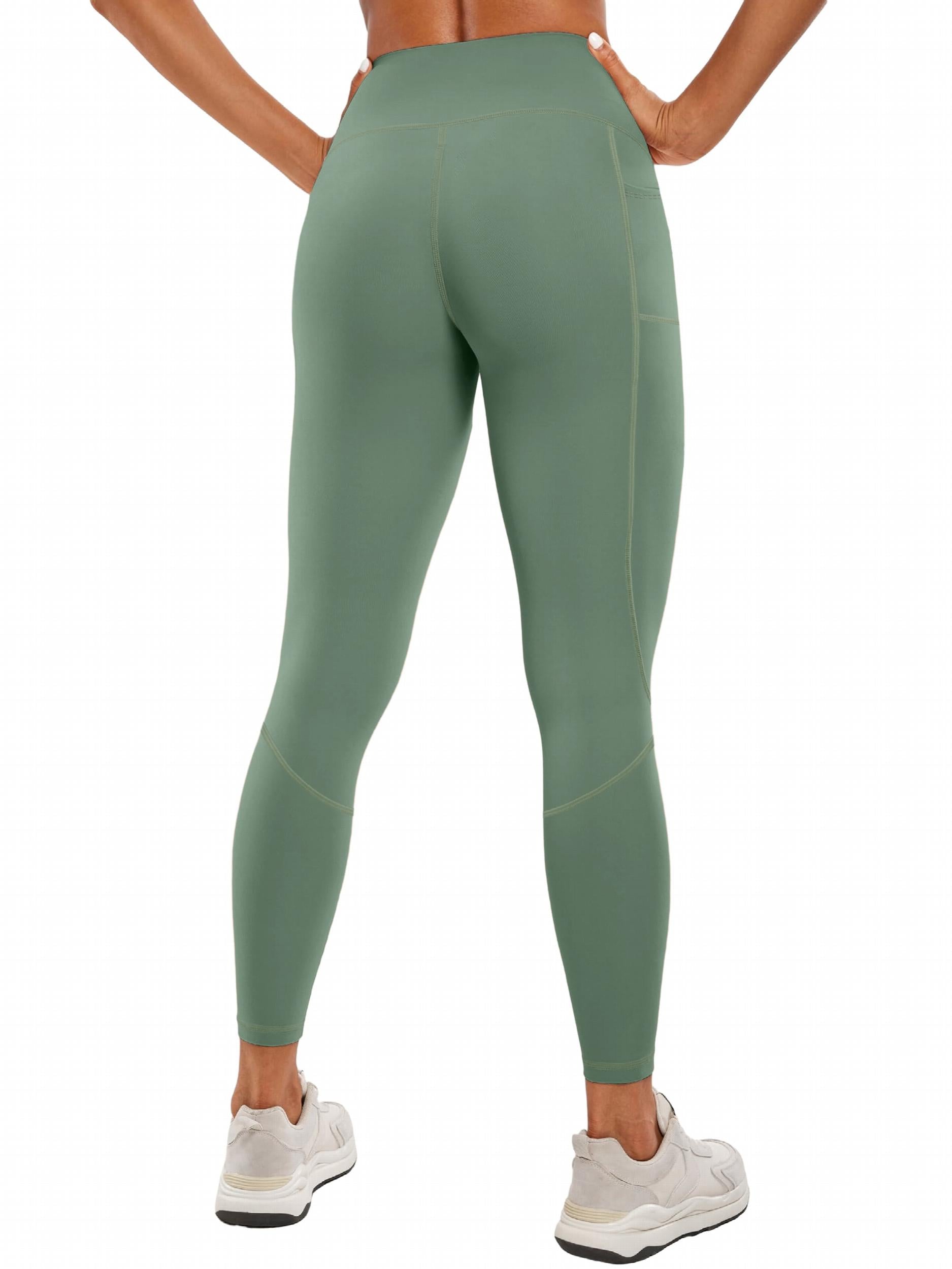 Solid Fitness Gym Leggings With Pocket High Waist Yoga Pants