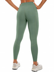 Solid Fitness Gym Leggings With Pocket High Waist Yoga Pants