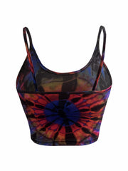 Y2K Graphic Print Crop Cami Top
