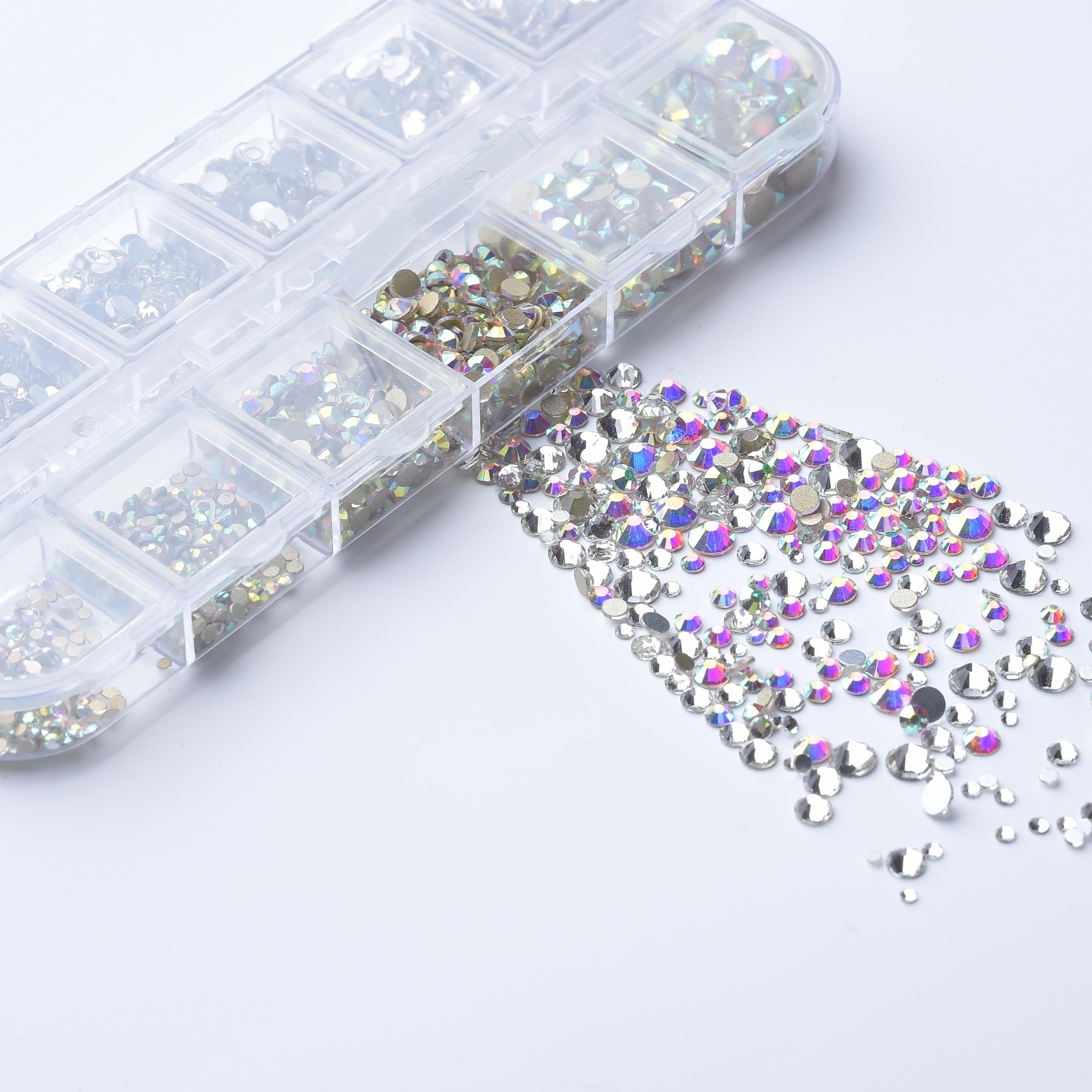 12 Grids Transparent Plastic Storage Box Nail Art Jewelry Pill Beads Organizer