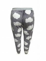 Cloud Pattern Flannel Top & Pants Pajamas Set
