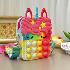 Unicorn Messenger Bag Coin Purse Pop Fidget Toy