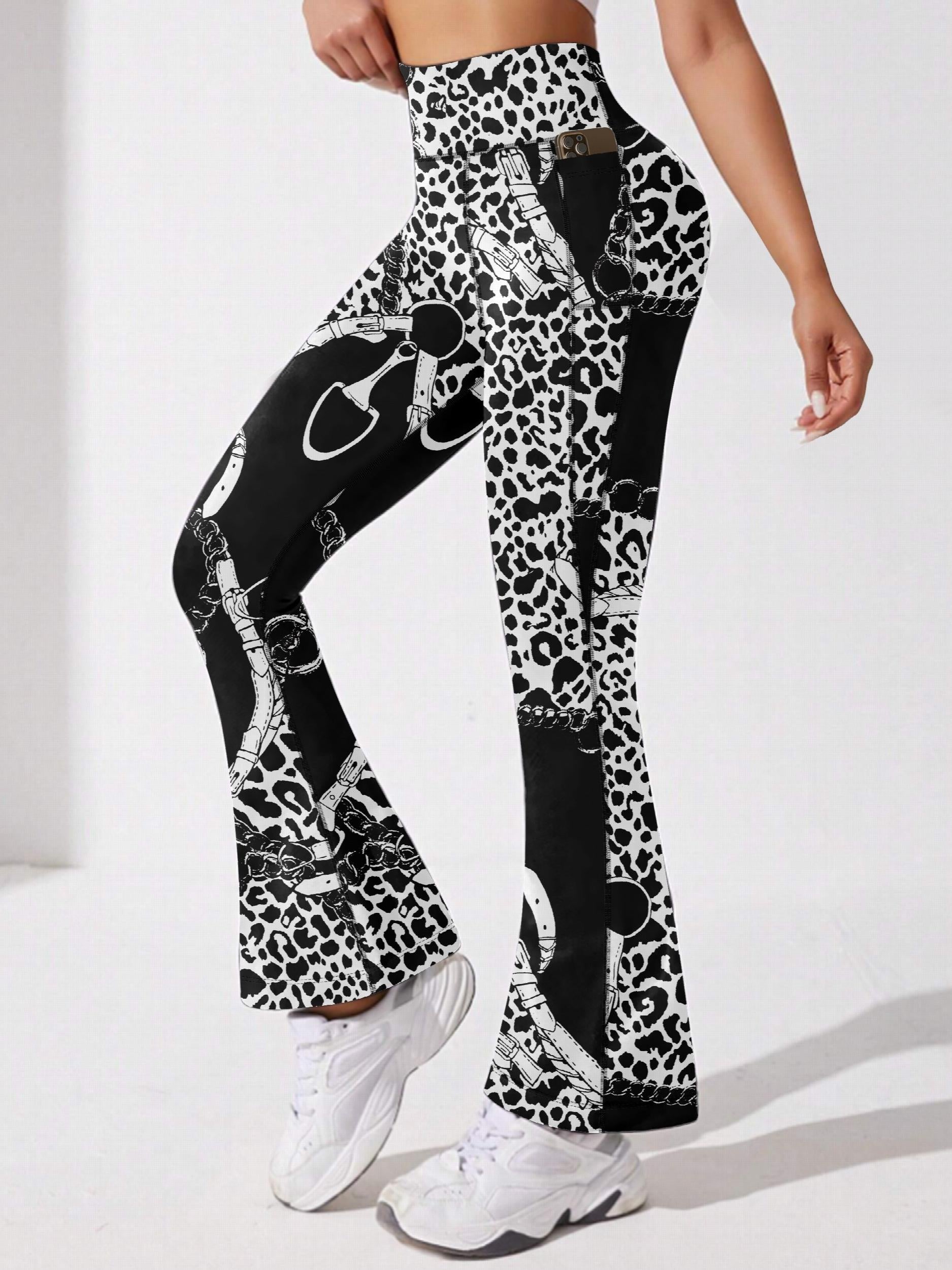 Flared Slimming Yoga Leggings High Stretch Fitness Yoga Pants