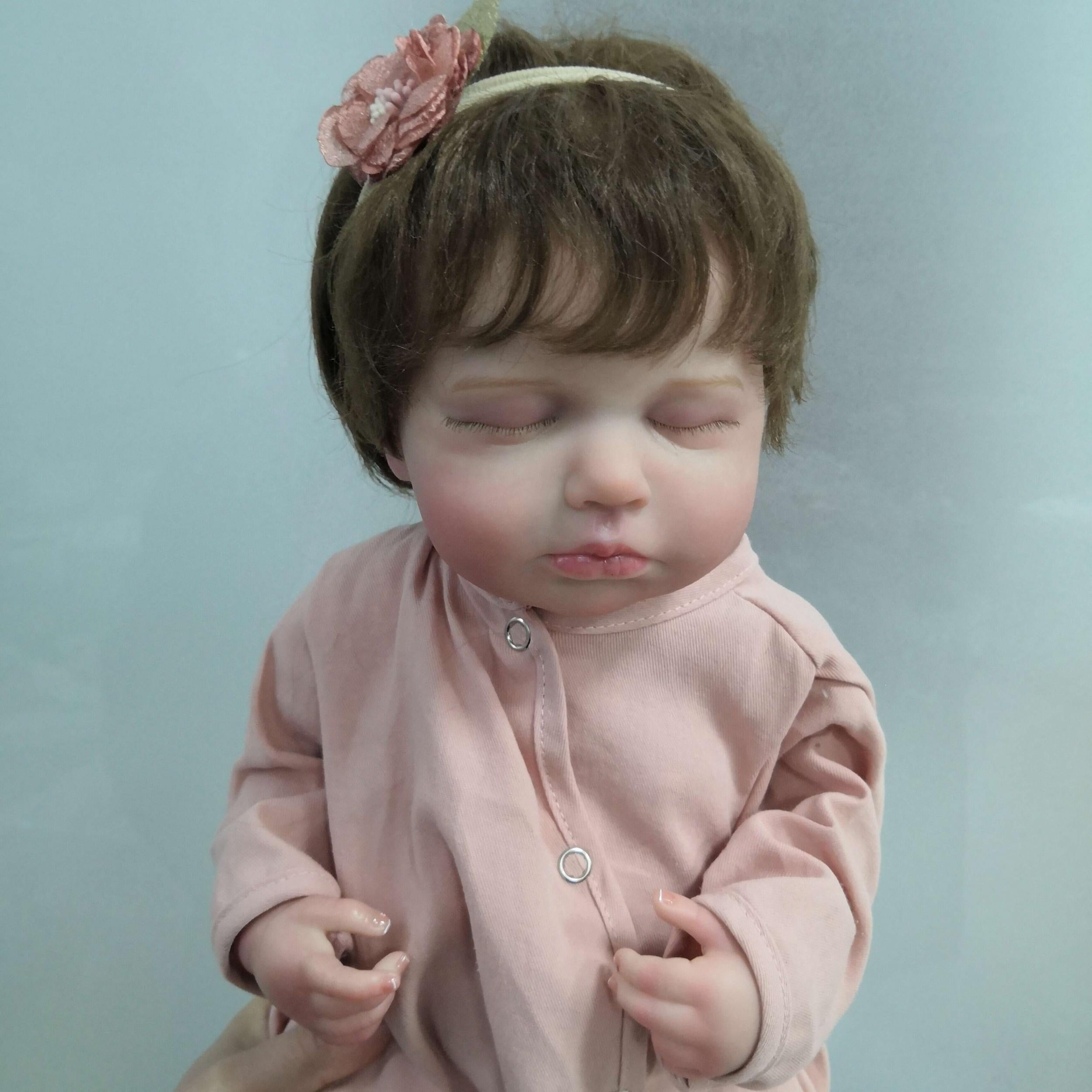 20in Full Body Silicone Reborn Toddler Girl Doll With 3D Skin Tone