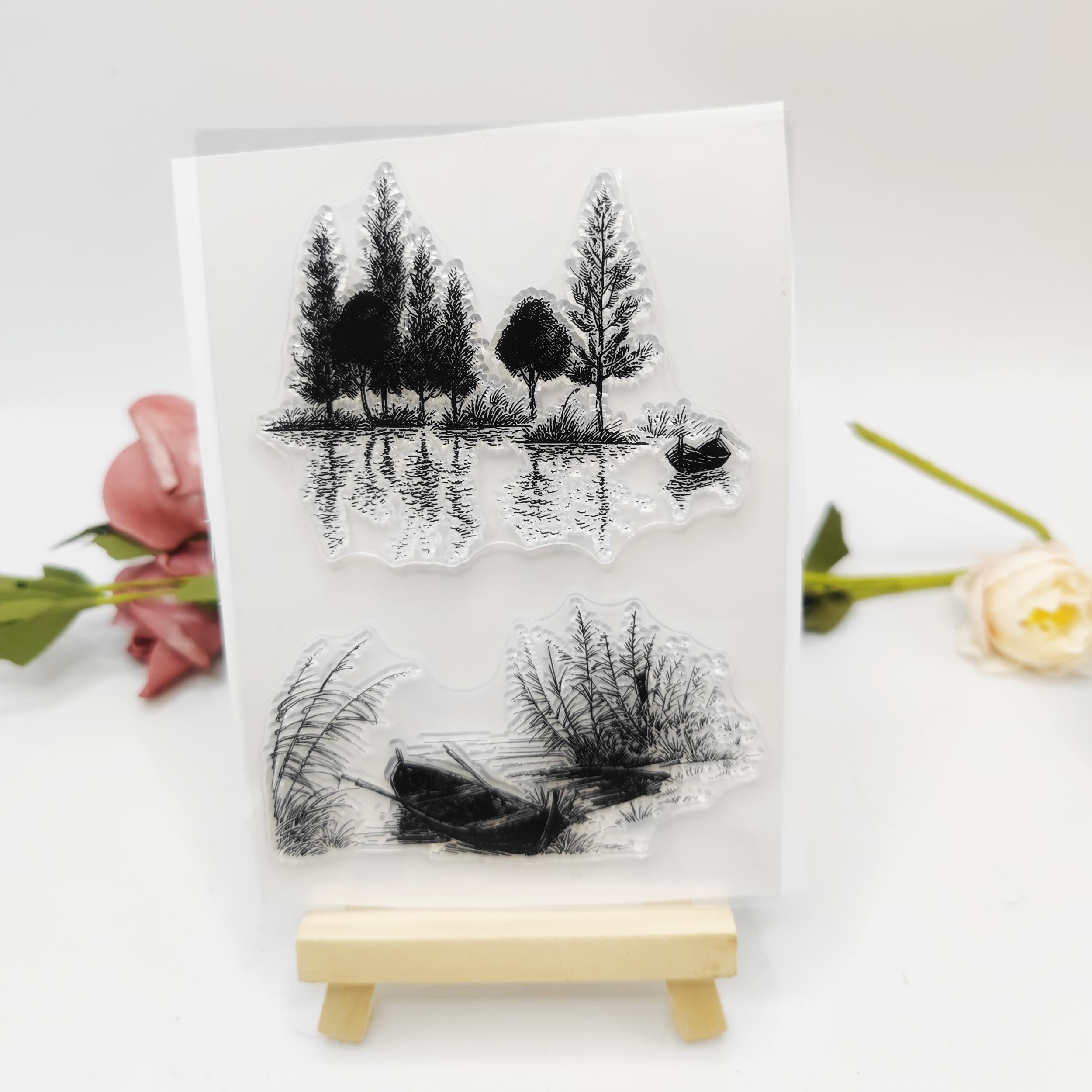 Pastoral Style Silicone Stamp for Card Making and Scrapbooking