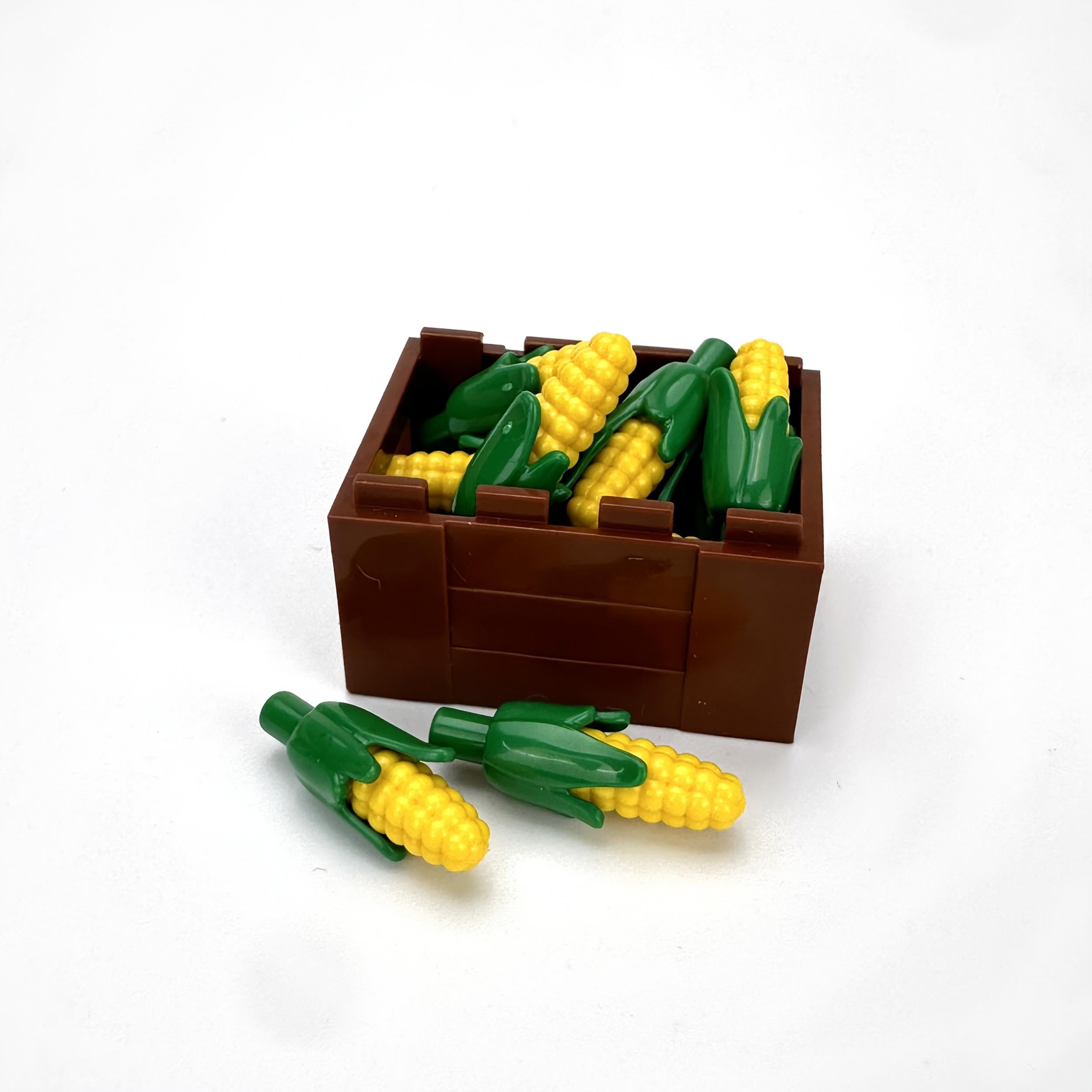 Small Building Blocks Food Play Corn Toy Basket Accessories