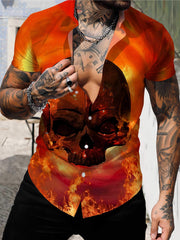 Paisley Pattern Men's Short Sleeve Shirt For Summer