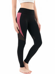 High Waist Yoga Pants Mesh Tummy Control Leggings