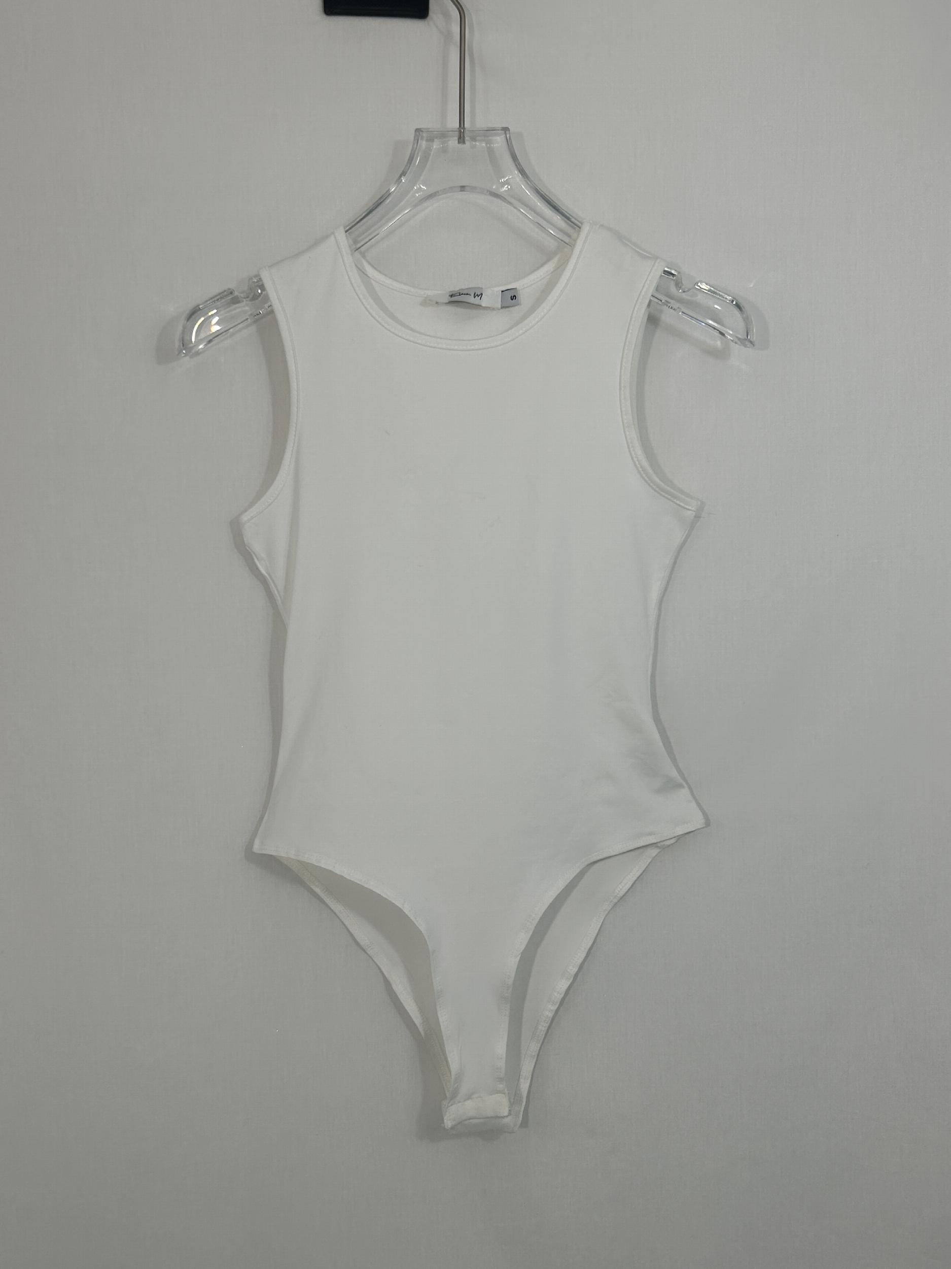 Sleeveless Crew Neck Tank Bodysuit for Women