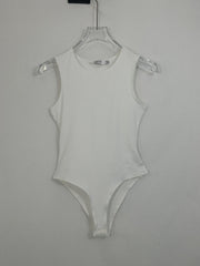 Sleeveless Crew Neck Tank Bodysuit for Women