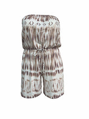 Casual Tube Romper Women's Plus Random Print