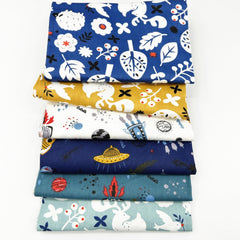 6pcs Soft Cotton Printed Fabric Plant Twill Sheet DIY Patchwork