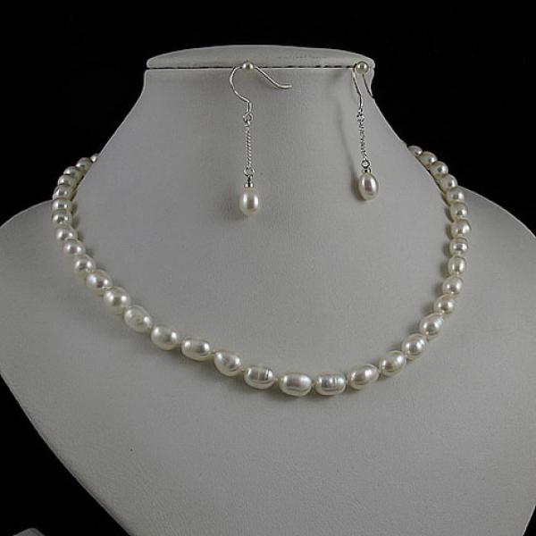 Freshwater Cultured Pearl Choker Necklace Set