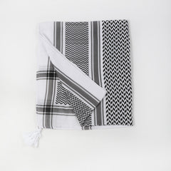 Men's Grey Striped Folding Line Scarf Headscarf