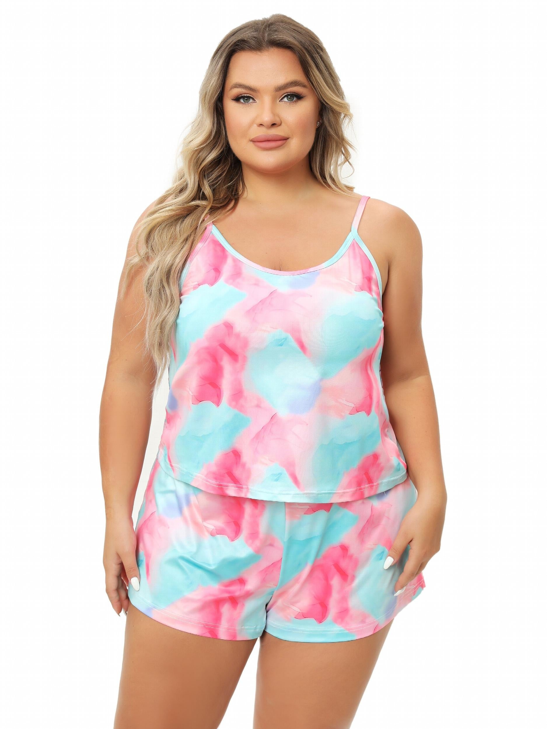 Tie Dye Cami Top & Shorts Pajama Set