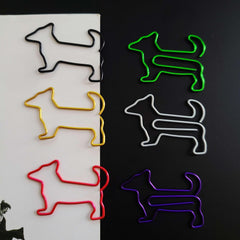 30pcs Mixed Paper Clips Dog Shaped Paper Clips Animal Bookmarks Fun Office