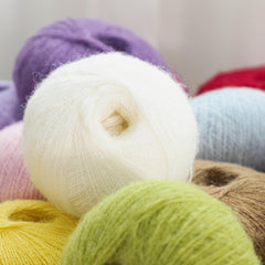 2 Pack Soft Mohair Knit Yarn 50g Roll Cozy DIY Knitting Sweaters Scarves Hats