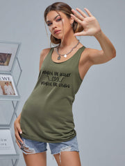 Water or Vodka Printed Loose Tank Top for Sports Fitness Yoga