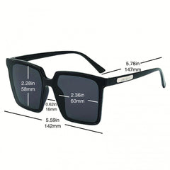 Large Square Polarized Sunglasses for Men Women - UV400
